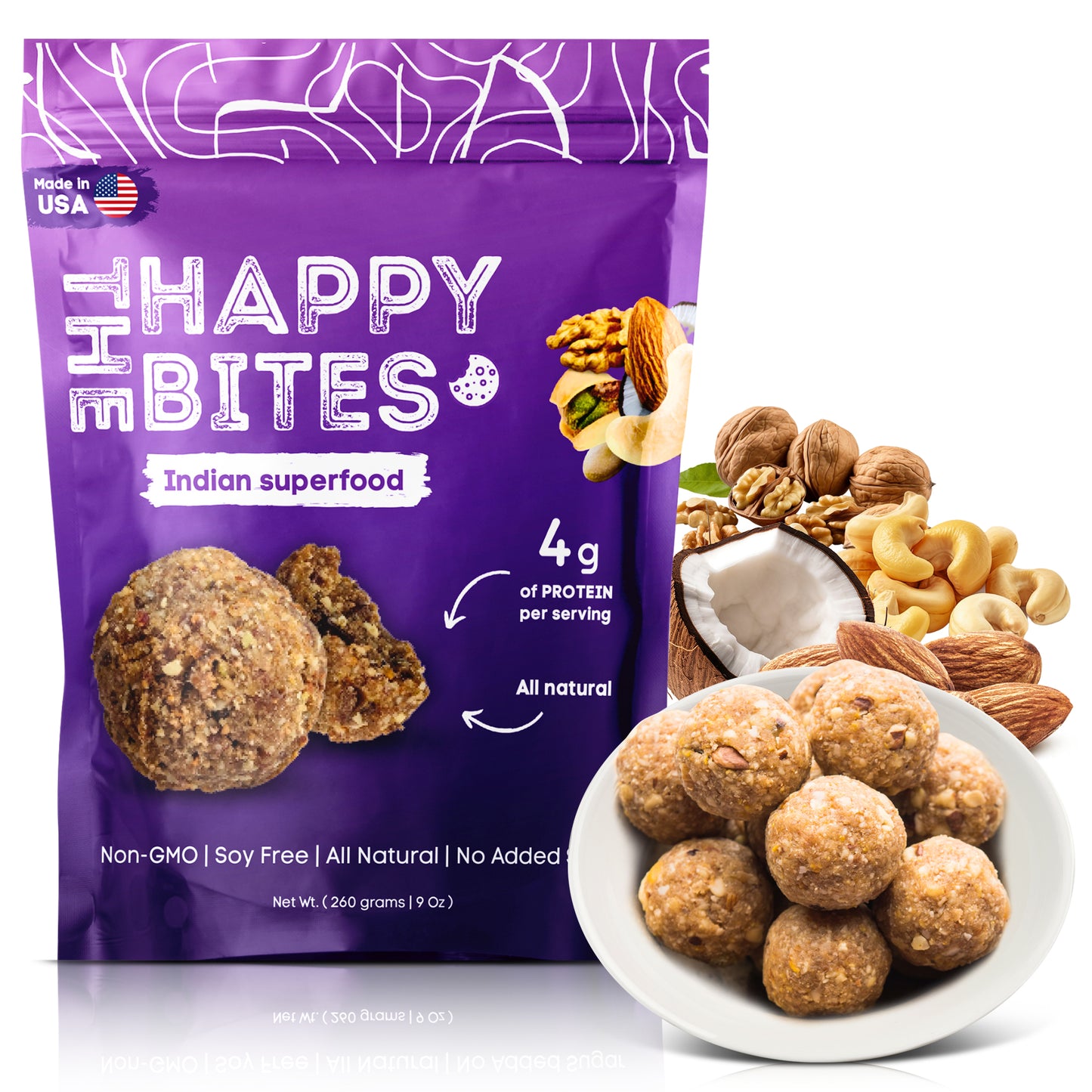 Indian Superfood Energy Balls, On-The-Go Single Serve Snack