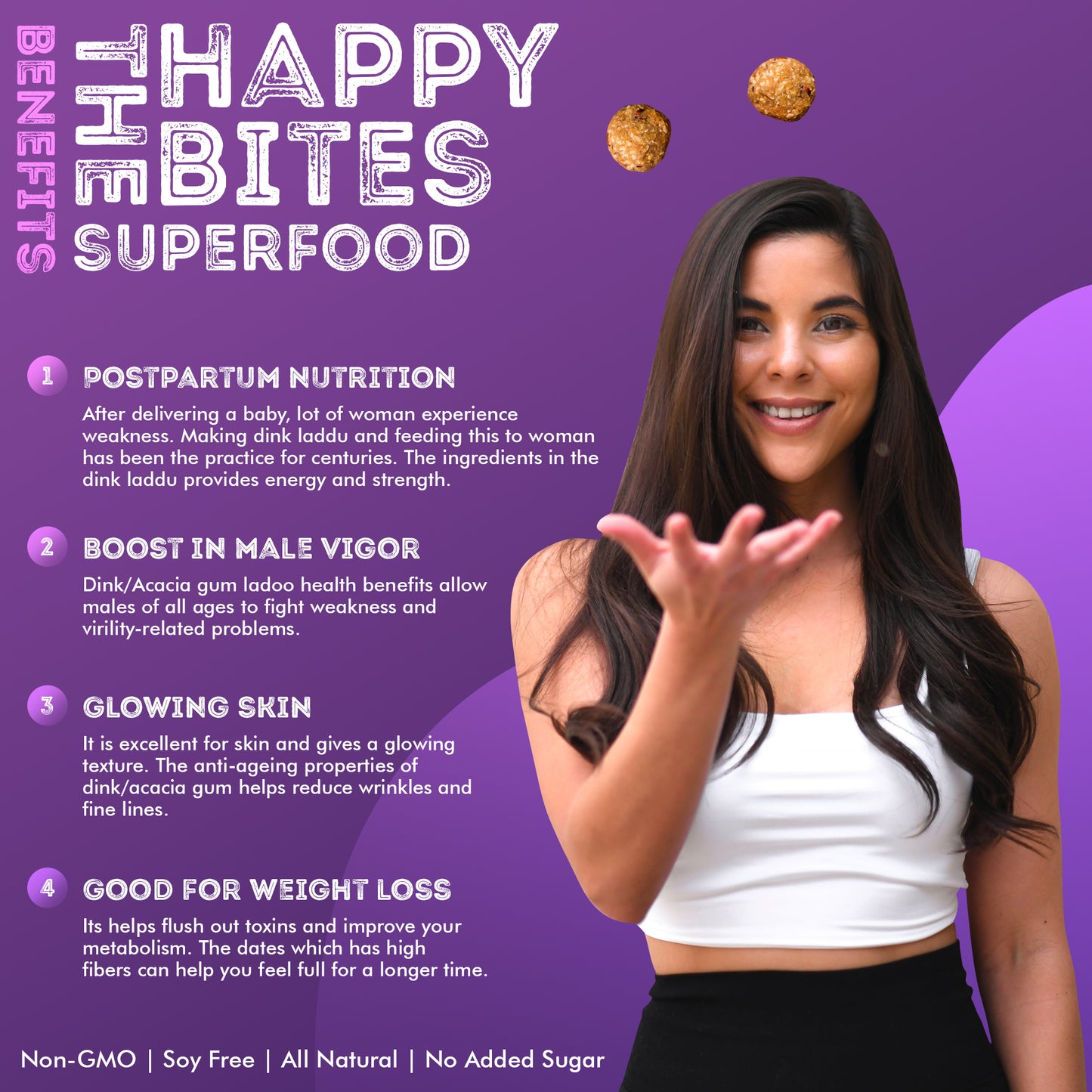 Indian Superfood Energy Balls, On-The-Go Single Serve Snack